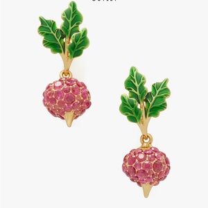 New Kate Spade Harvest Time Beet Earrings